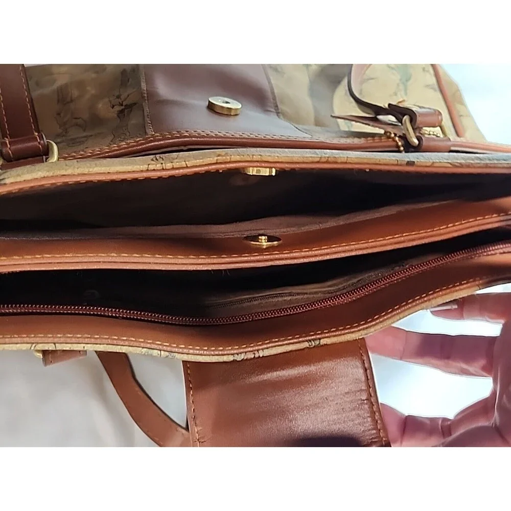 VINTAGE‎ Marchino Italian Leather Large Womens Bag Satchel Purse Venice Street